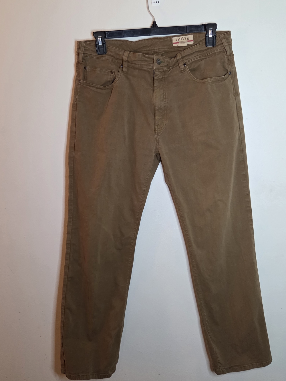 Orvis Men's Tan Straight-Leg Jeans